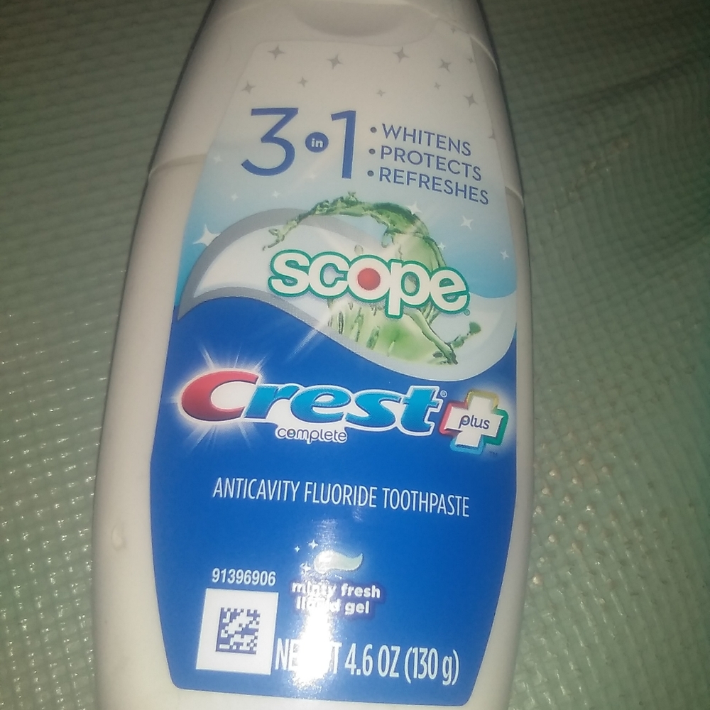 Crest 3 in 1 toothpaste